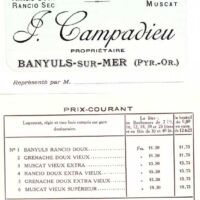 Tarifs anciens de Jules Campadieu